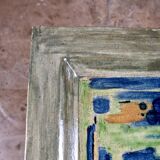 Large chamotte clay table centerpiece