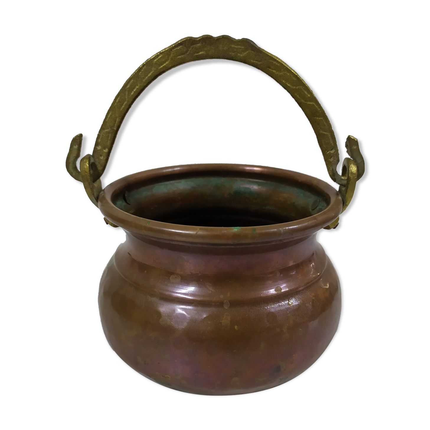 Old copper cauldron