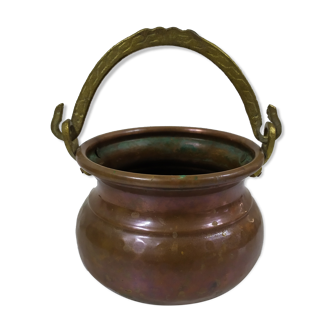 Old copper cauldron