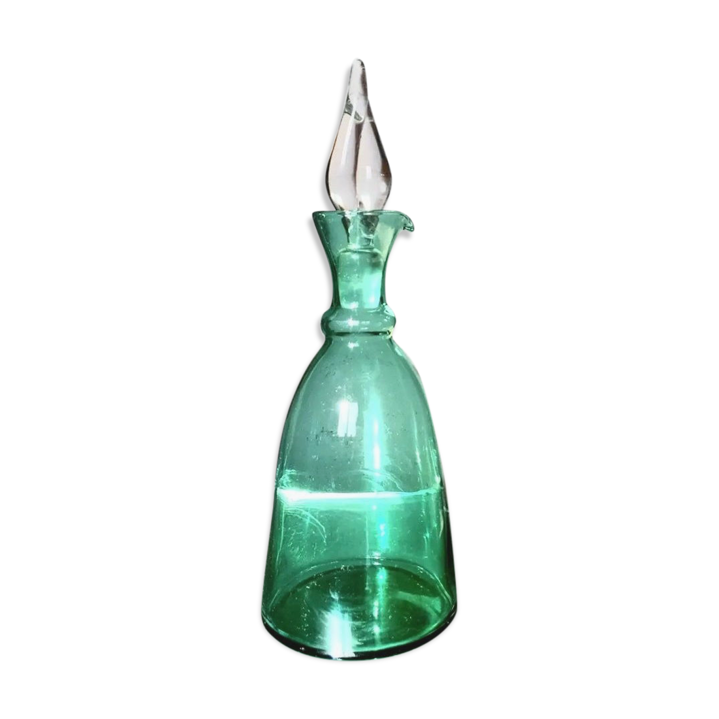 Carafe en verre avec bouchon fuselé