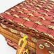 Vintage pink case in braided wicker and rope