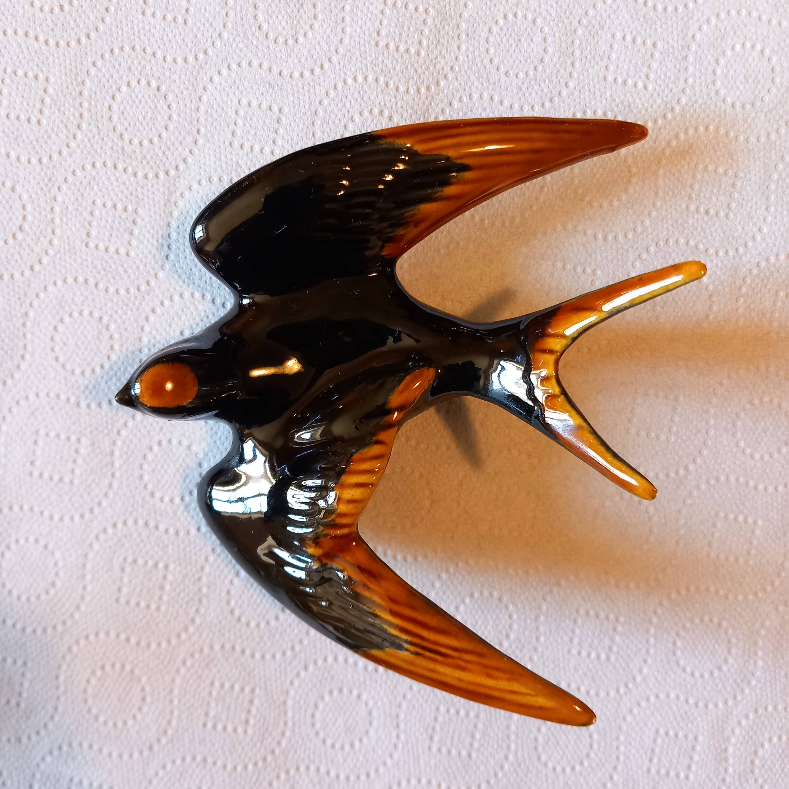 Vintage ceramic swallow wall decoration