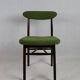 Green olive boucle dining chair from rajmund halas, 1970s,