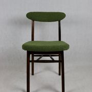 Green olive boucle dining chair from rajmund halas, 1970s,