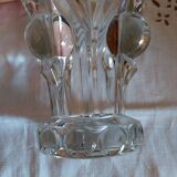 Small art deco vase in molded tempered glass