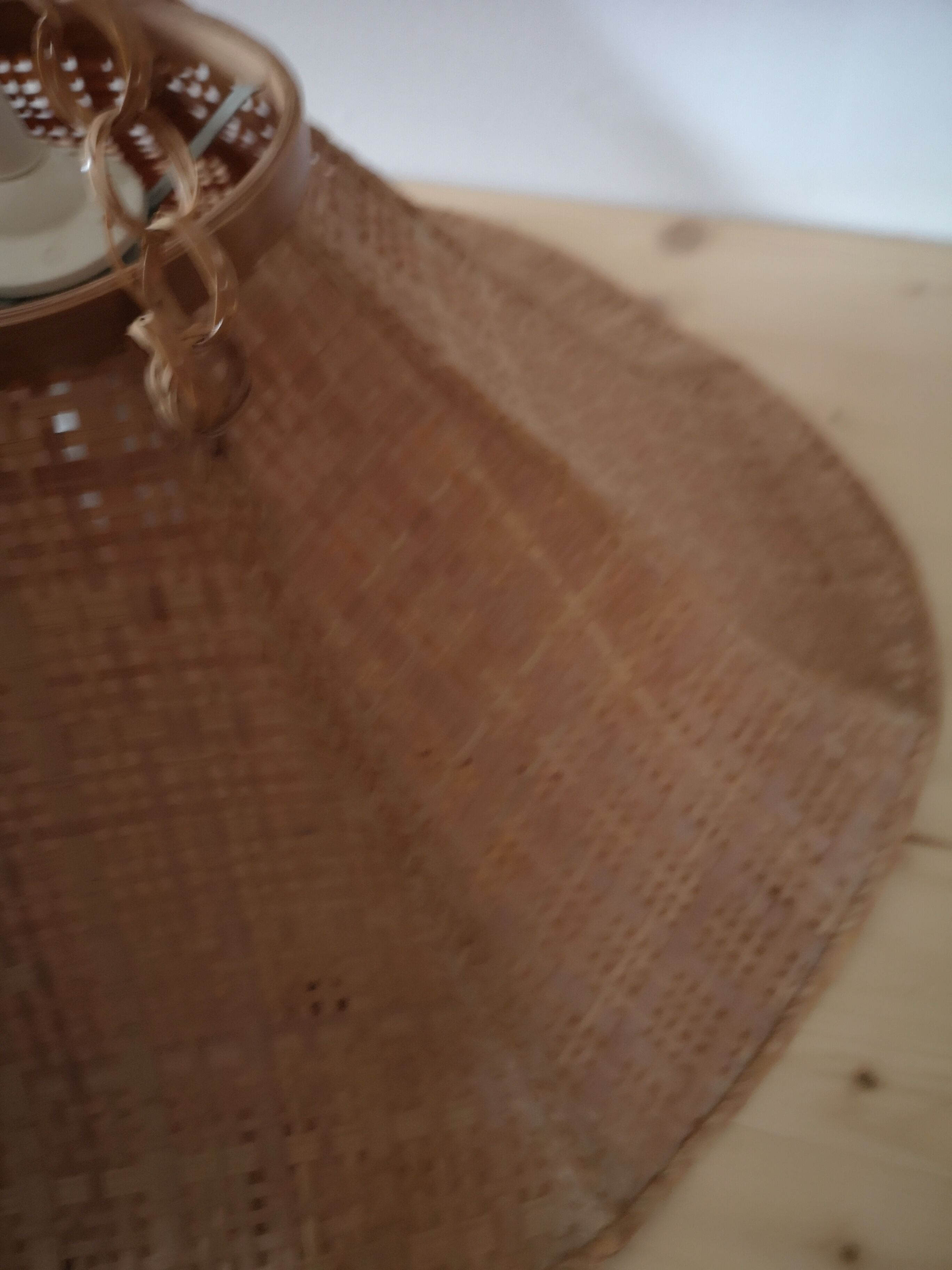 Vintage wicker pendant light