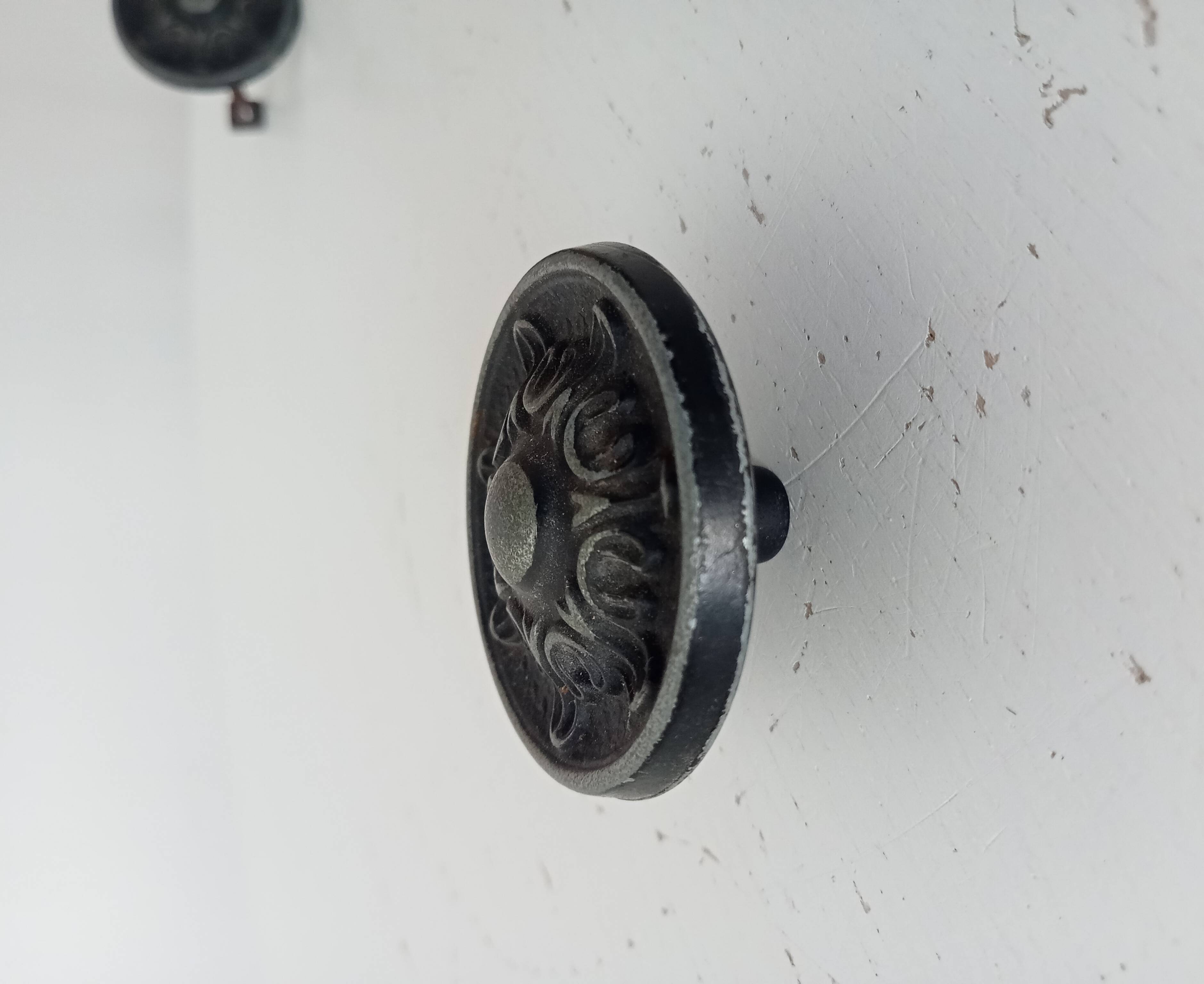 Pair of solid aluminium Victorian-style handles