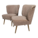 ensemble de 2 chaises de cocktail marron des années 1960