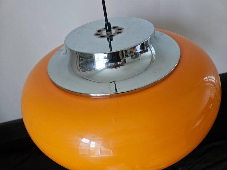 Large Rare Mid-Century Pendant by Meblo, Harvey Guzzini, AGE, Italy, 1970