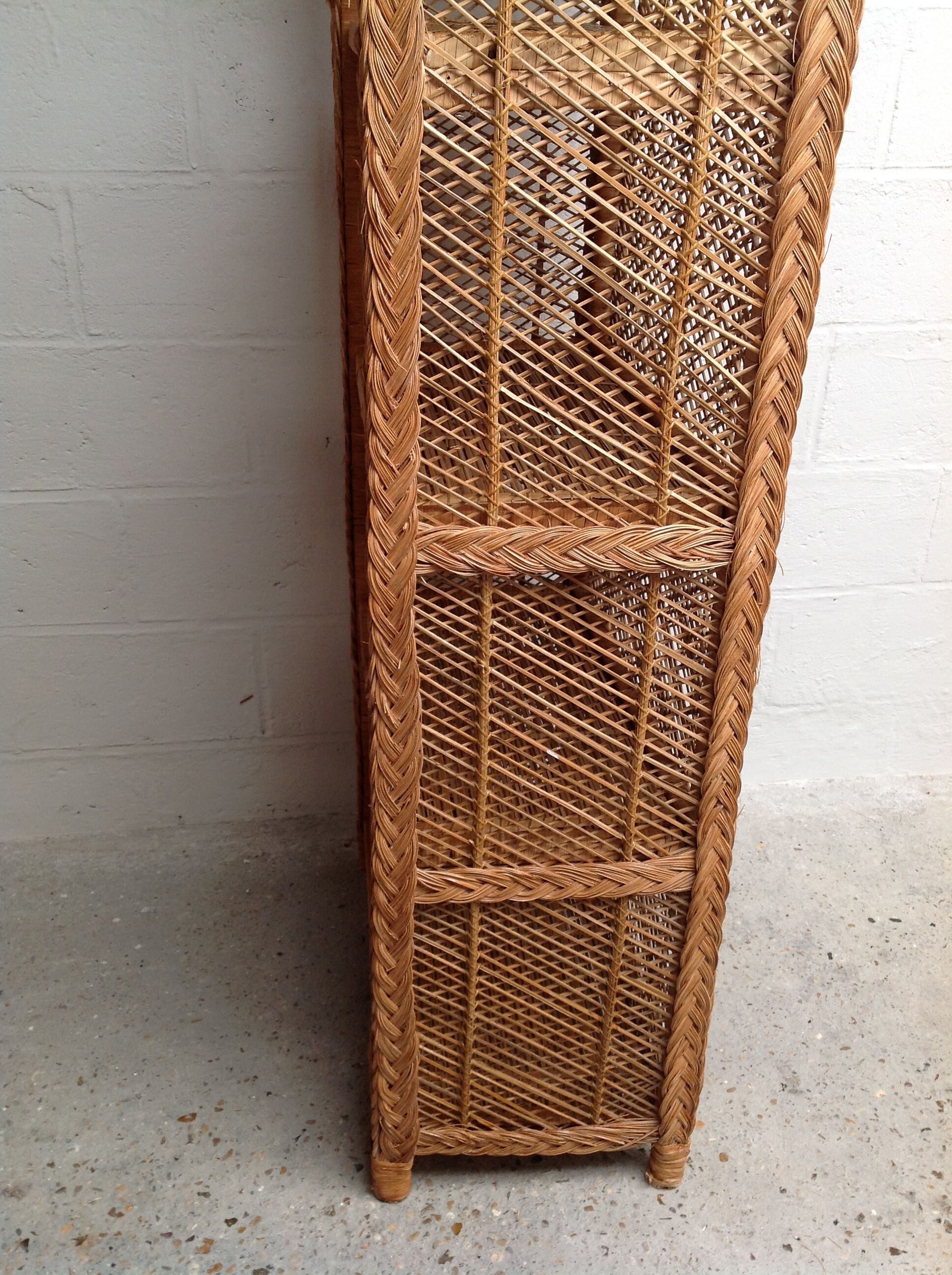Vintage rattan shelf