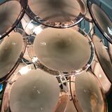 Murano Chandelier with 42 Crystal Disks design Gino Vistosi, 1970s