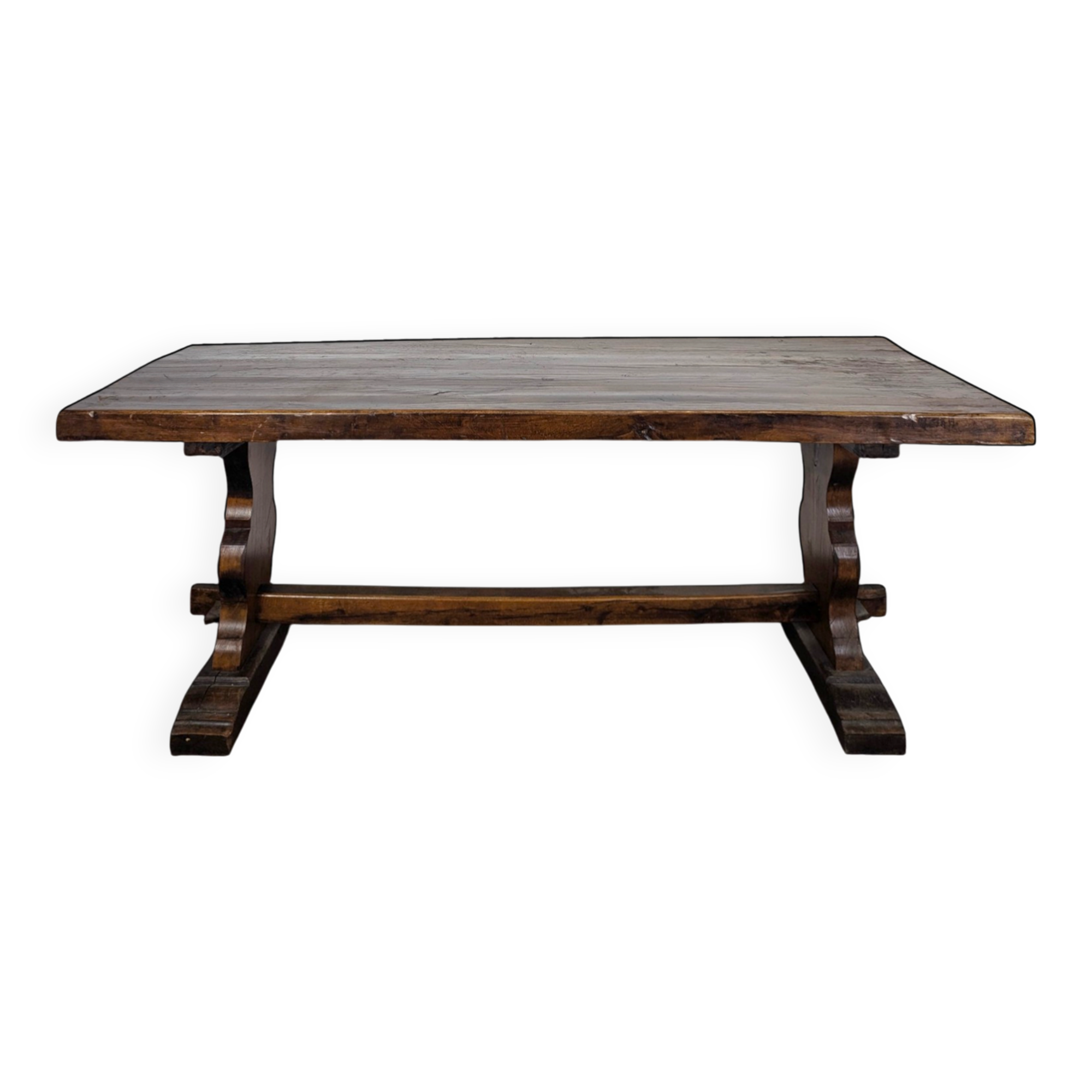 19th-century solid oak monastery table