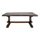 19th-century solid oak monastery table