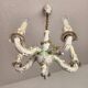 Handgeformt vergoldet vintage Porzellan Kronleuchter Capodimonte 1960er