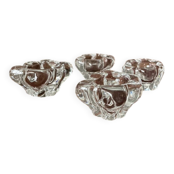 Duo de salière et poivrière en cristal Daum