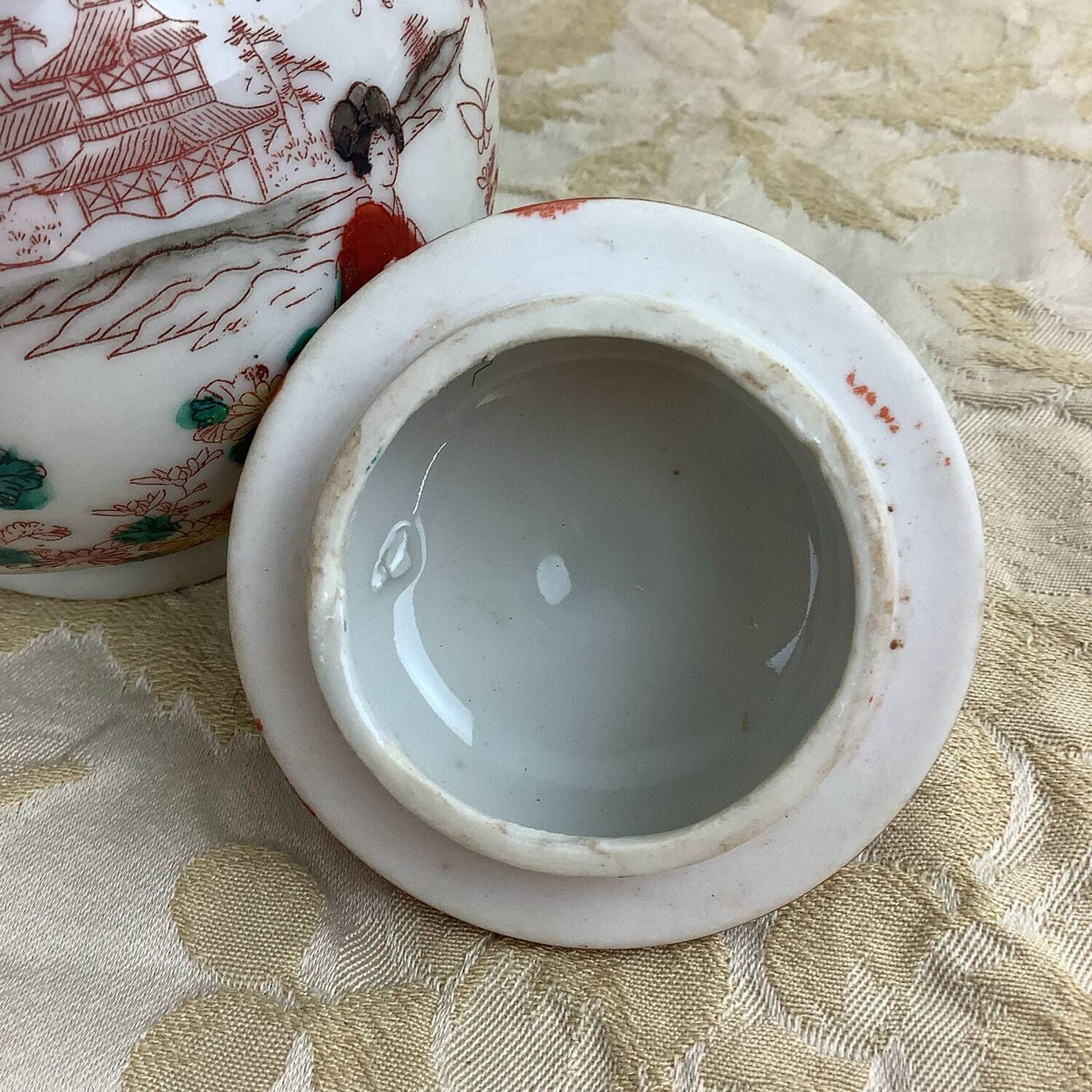 Antique Japanese sugar bowl