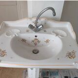 Lavabo colonne décor moustiers