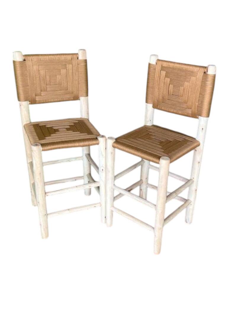 2 handmade craft stools 100cmx30cmx30cm