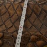 Basket or Pocket Emptying from the 1950s in Carved Wood signed A. Bouchez