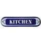 Plaque de porte émaillée Kitchen années 60