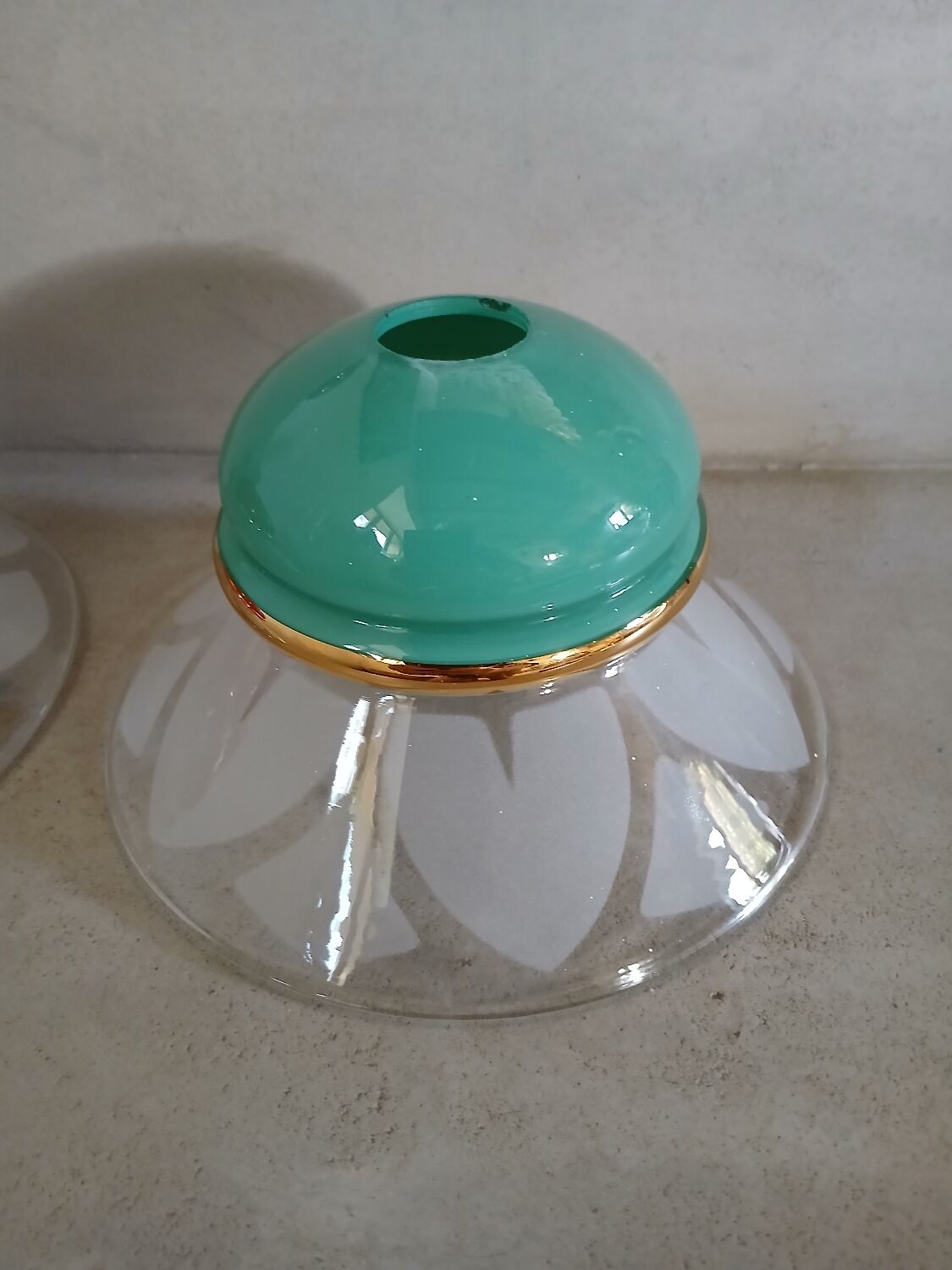 4 Art Deco glass pendant lights