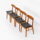 Ensemble de 4 chaises de salle à manger Mosbøl par Findahl (Danemark, années 1960).