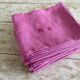 Set of 10 monogrammed pink napkins MB - 78x65 cm - cotton