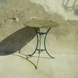 Old garden pedestal table