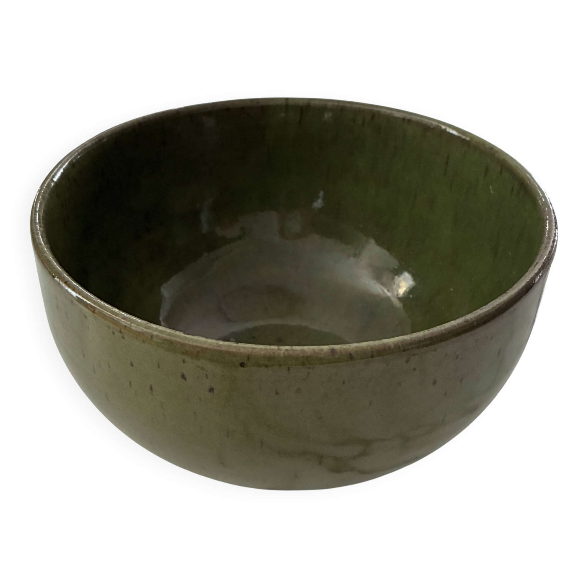Glazed stoneware salad bowl Poterie du Der