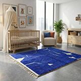 Moroccan rug, blue, 150/250cm