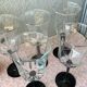 Verres Luminarc Octime à pied noir style art déco