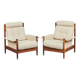 Pair midcentury Scandinavian lounge chairs, Denmark 1960s