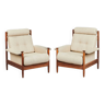 Pair midcentury Scandinavian lounge chairs, Denmark 1960s