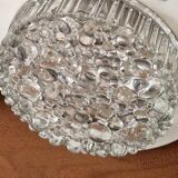 Pair of ceiling lights - Staff Leuchten - In aluminium and moulded glass with a bubble pattern.