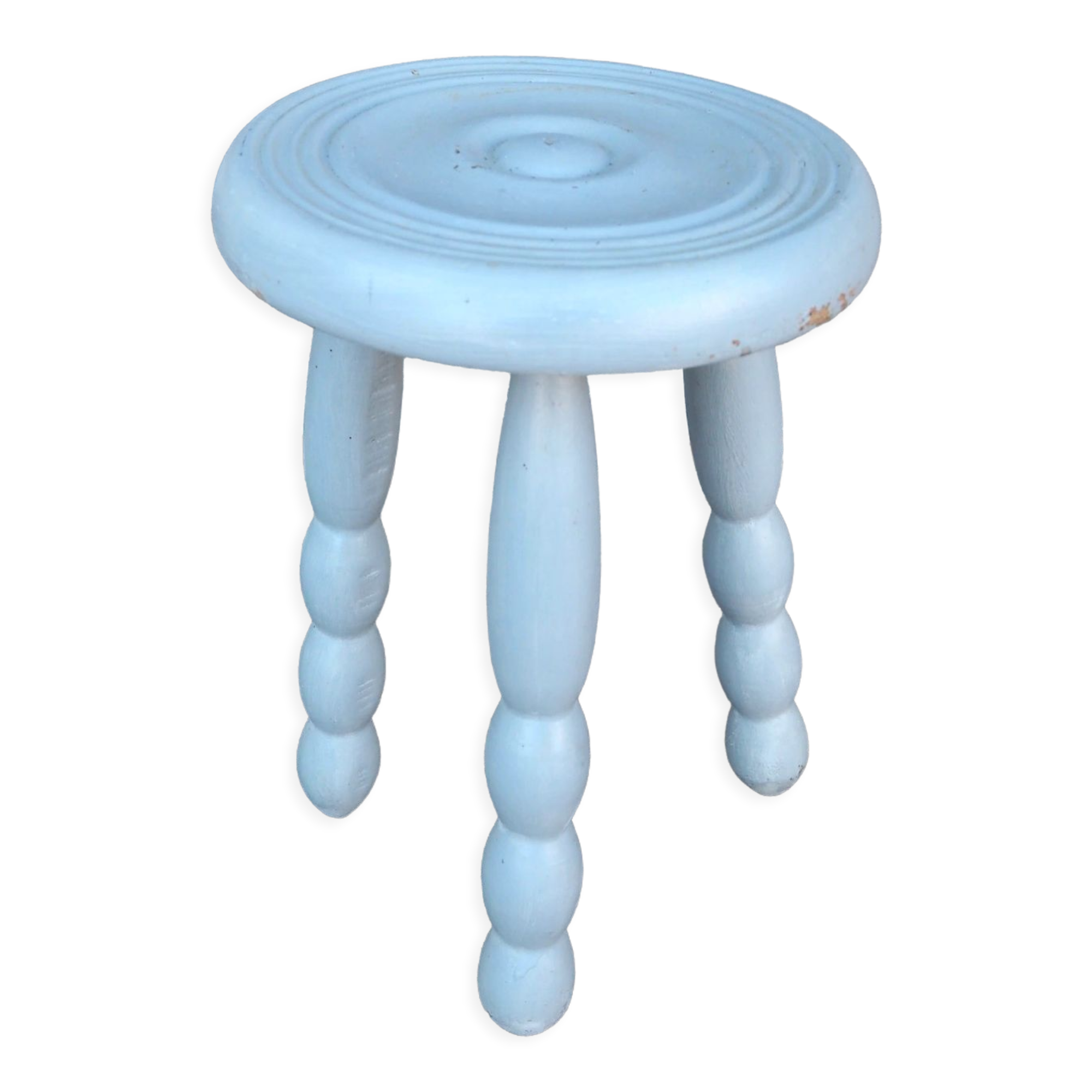Blue-grey tripod stool
