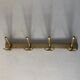 Golden coat hanger 4 hooks vintage 1960 55x10cm