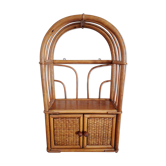 Vintage rattan wall shelf