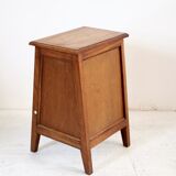 Retractable step stool in solid wood art deco