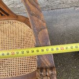 American office chair Louis XVI style wood and caning 1900