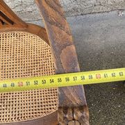 American office chair Louis XVI style wood and caning 1900