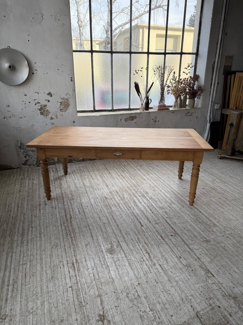 Table de ferme en merisier