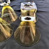 DESIGN GLASSES handcrafted color: 1 set of 4 glasses color AMBER