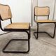 Pair of black Breuer B32 chairs restored, new stamps
