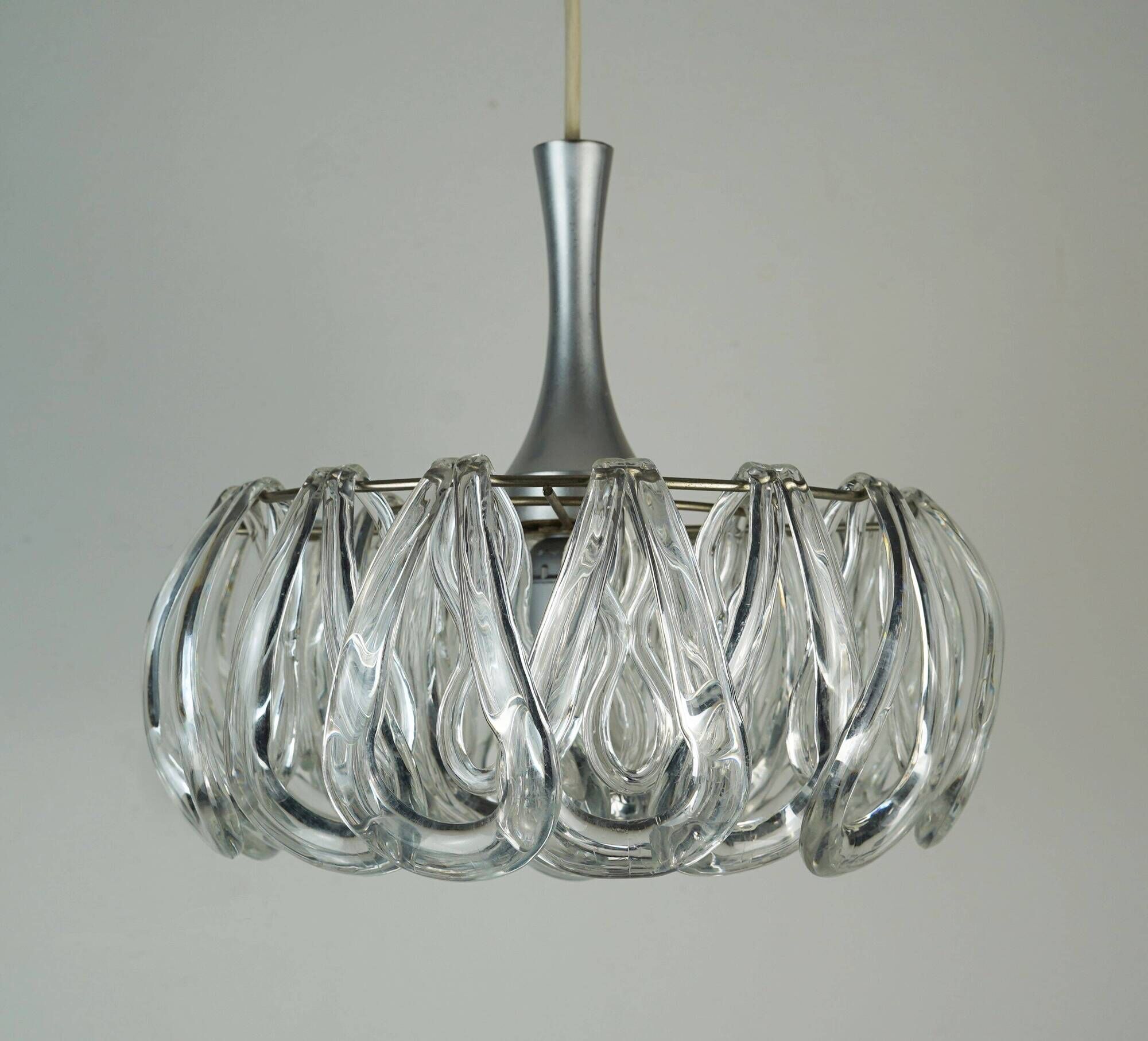 mid century PENDANT LIGHT with 24 acrylic elements 1960s 1970s space age