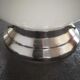 Ceiling lamp / wall lamp old opaline globe white base metal chrome Art Deco 1930 ø 20 cm TBE