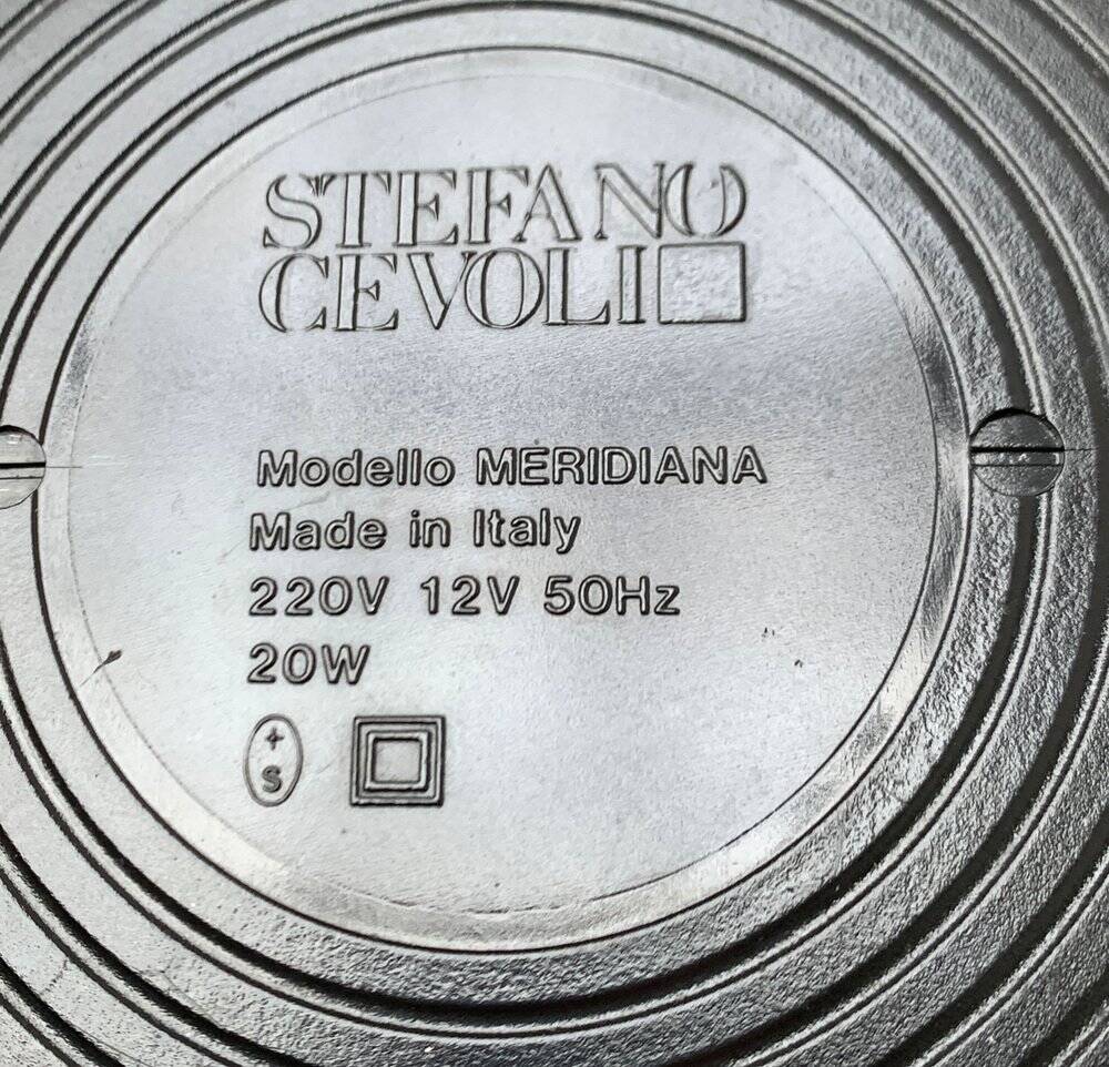 Lampe de table Meridiana Postmoderne italienne vintage en chrome par Paolo Francesco Piva pour Stefano Cevoli, années 1980