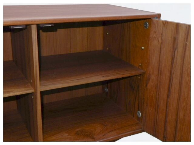 Enfilade vintage scandinave de 2,50 m en teck années 1960