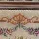 Wooden and embroidered fabric fireplace screen 94X62