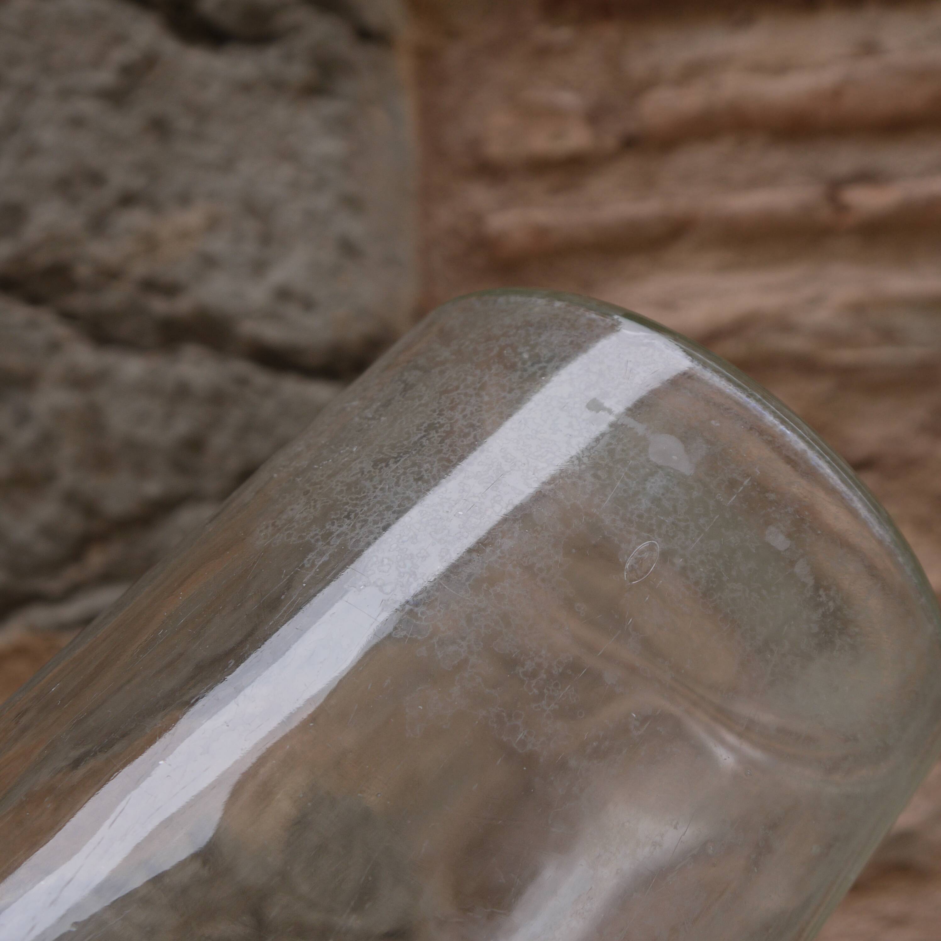 Glass pharmacy jar vase