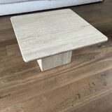 Travertine side table